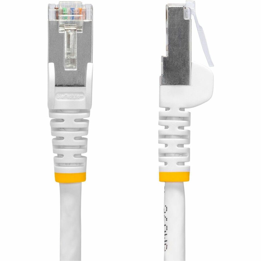 StarTech.com 30ft White CAT8 Ethernet Cable, Snagless RJ45, 25G/40G 2000MHz, 100W PoE, S/FTP, 26AWG Pure Bare Copper, LSZH Network Patch Cord