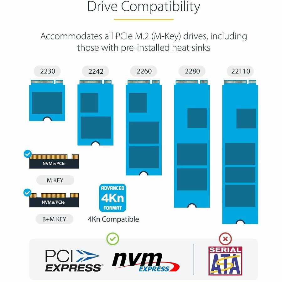StarTech.com 1:1 M.2 NVMe Drive Duplicator, 90GBpm Standalone M.2 SSD Cloner/Copier, USB-C 3.2 20Gbps M.2 Dual-Bay Drive Docking Station