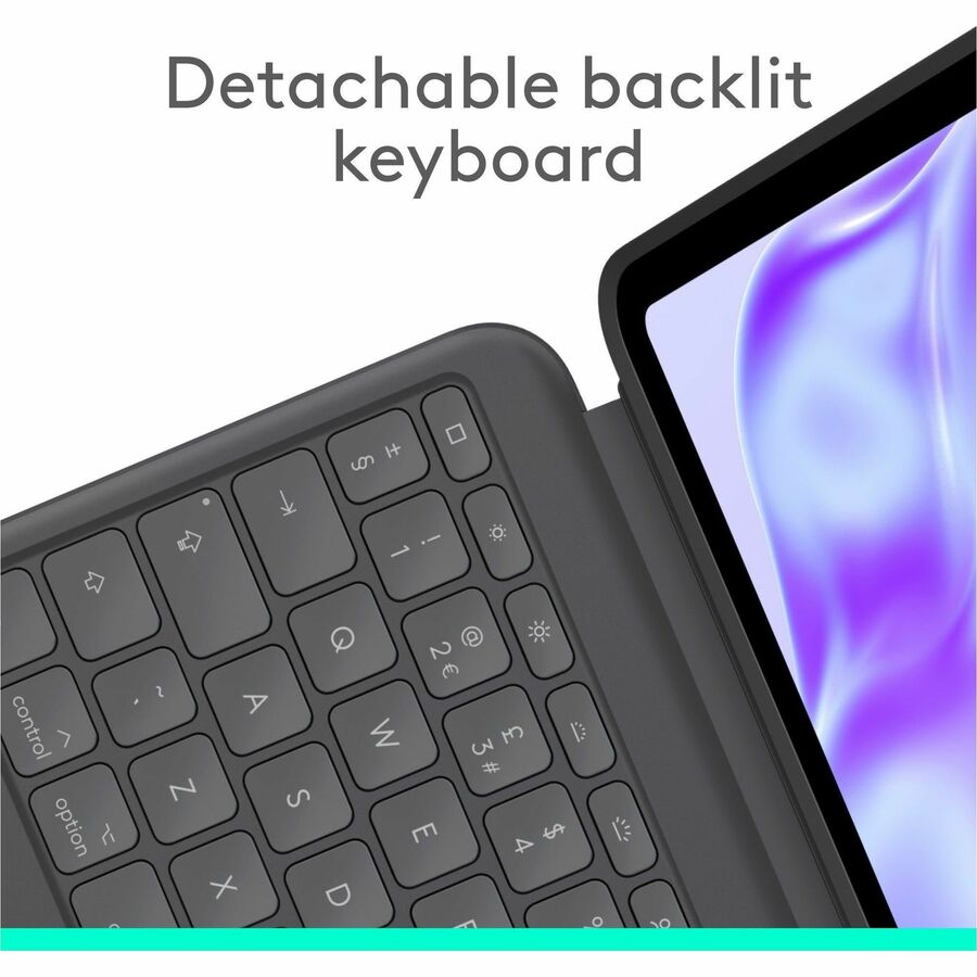 Étui Logitech Combo Touch avec clavier et coque pour tablette Apple iPad Pro 13 pouces (7e génération) - Graphite