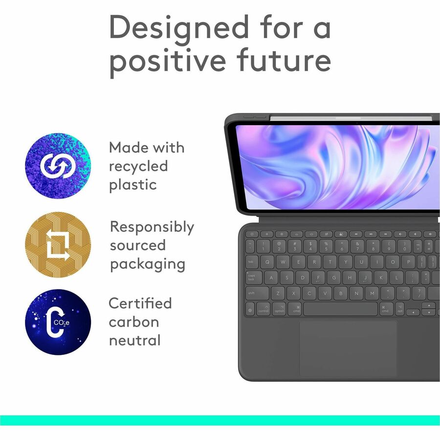 Étui clavier/housse Logitech Combo Touch pour tablette Apple iPad Pro 11" (2024) - Graphite