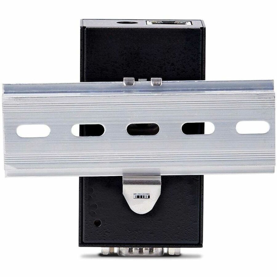 StarTech.com 1-Port Serial to Ethernet Adapter, 802.3af PoE Powered Serial Device Server, Wall/DIN Rail Mount, LAN To DB9 Converter, TAA