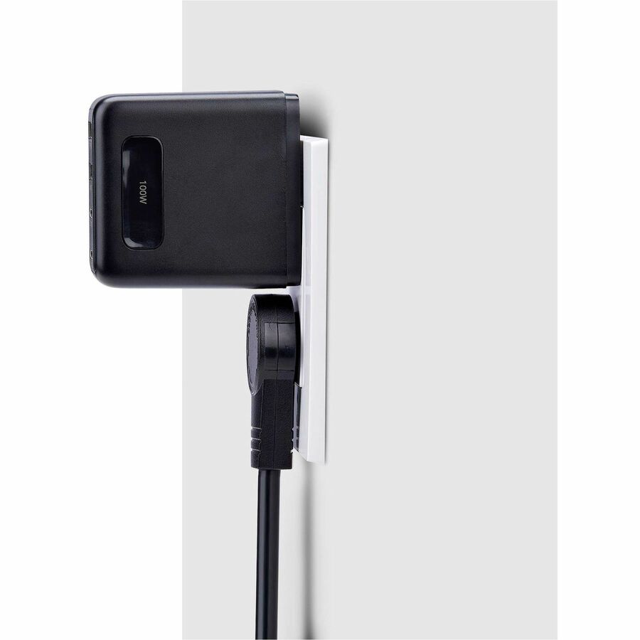 StarTech.com 100W USB-C Wall Charger, 2x USB-C, 2x USB-A, Fast Charging Portable GaN Power Adapter, PD 3.0, 6ft/1.8m USB-C to USB-C Cable