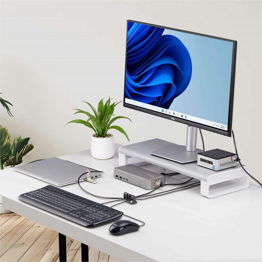 Ancrage de câble périphérique StarTech.com, clavier/souris sécurisé pour ordinateur partagé, avec plaque métallique, à utiliser avec le câble de sécurité d'un ordinateur portable