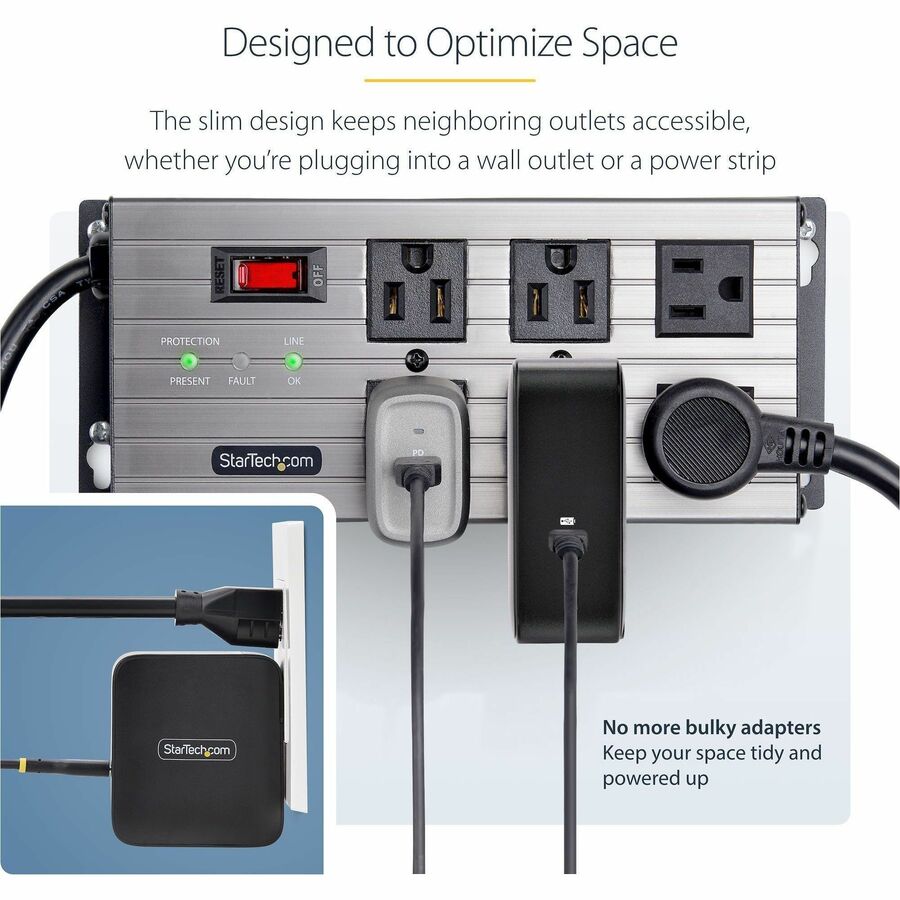 StarTech.com 140W USB-C Wall Charger, USB-IF Certified, PD 3.1 Portable GaN Charging Power Adapter, 6ft/1.8m USB-C to USB-C Cable