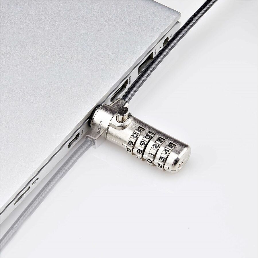 Câble de verrouillage à combinaison StarTech.com Slim Lock compatible avec les serrures à fente K, 2 m
