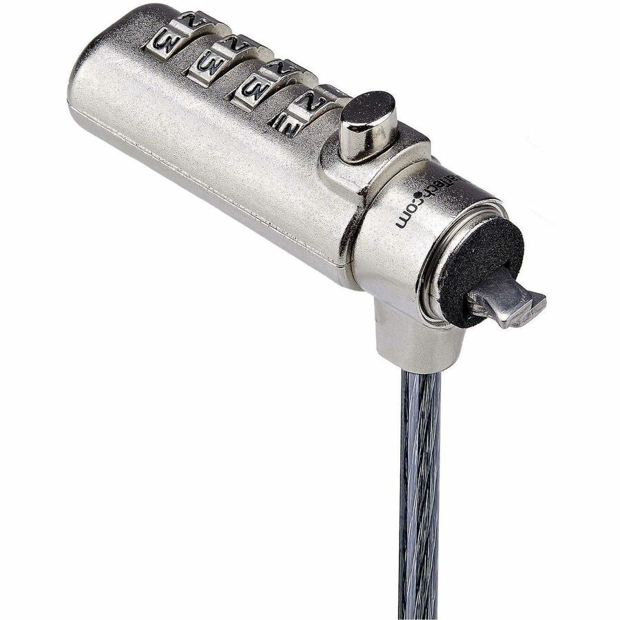 StarTech.com Slim Lock Noble Wedge® Slot Compatible, 6.6ft (2m) Combination Locking Cable