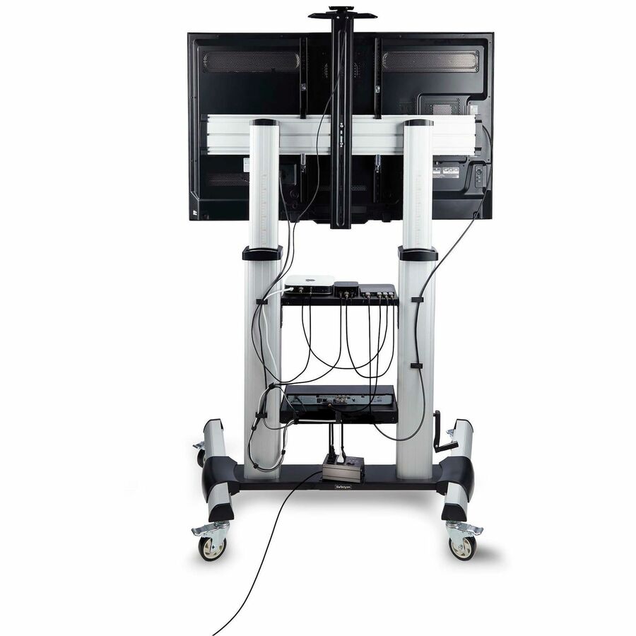 Support TV sur roulettes StarTech.com, pour écrans plats de 60 à 100 pouces et 100 kg, hauteur réglable