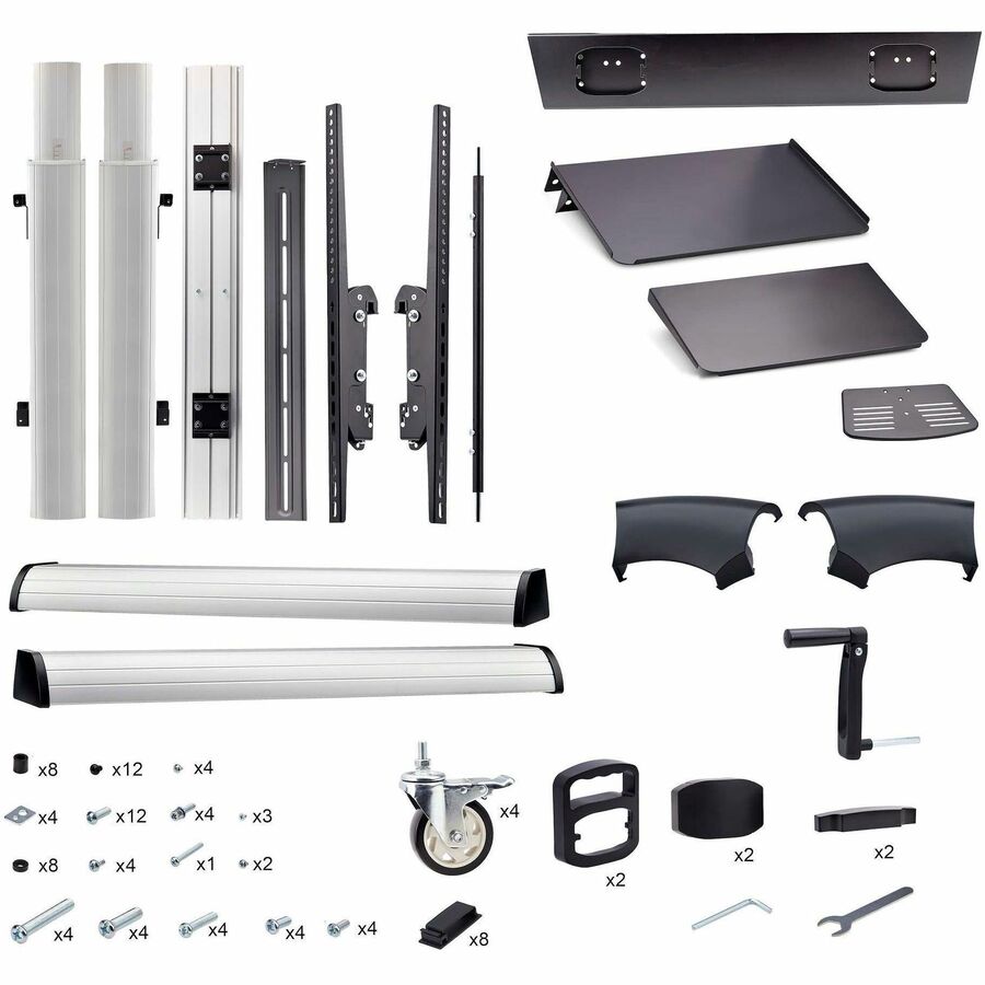 Support TV sur roulettes StarTech.com, pour écrans plats de 60 à 100 pouces et 100 kg, hauteur réglable