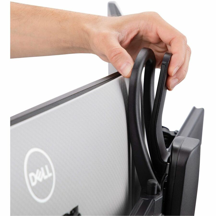 StarTech.com Crossbar Dual Monitor Desk Stand For 27inch Screens, Max Cap 26.4lb, VESA Mount 75x75/100x100, Toolless Height Adjustment