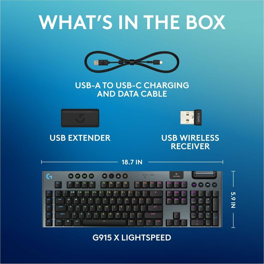 Logitech G G915 X LIGHTSPEED Gaming Keyboard
