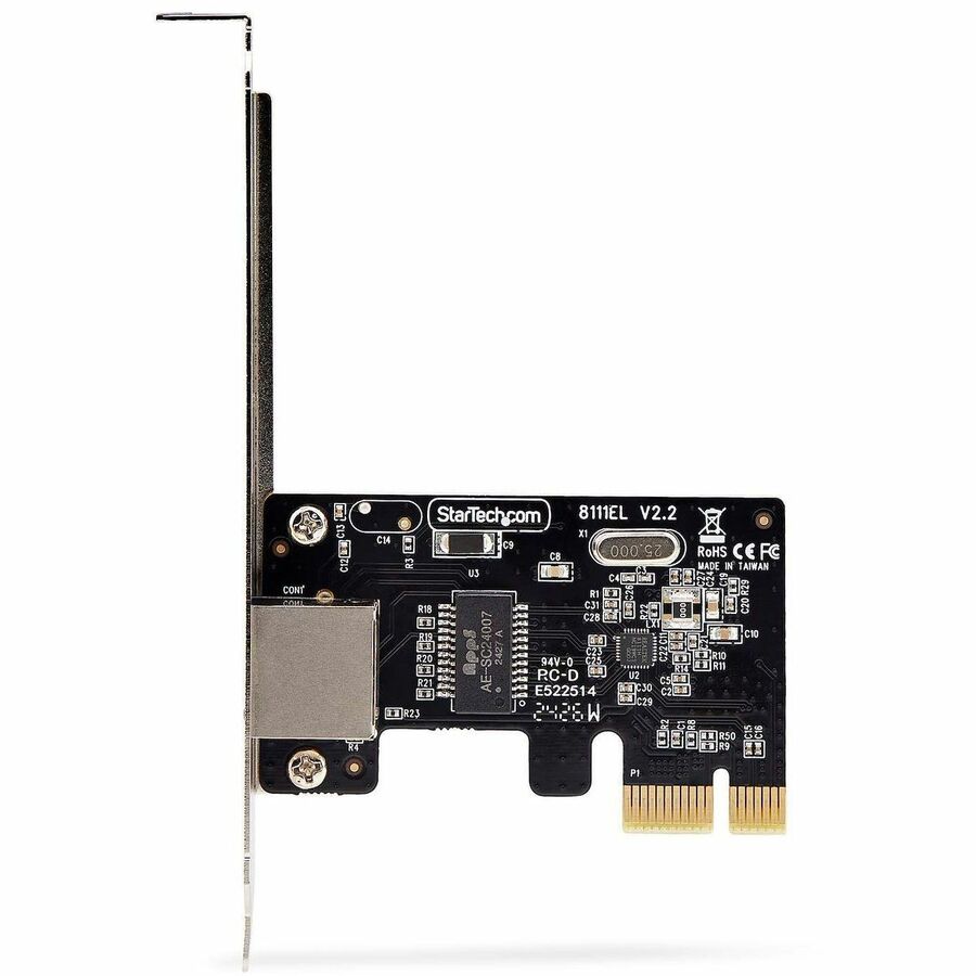 StarTech.com 1-Port Gigabit PCIe Network Adapter Card, 10/100/1000Mbps NIC, Realtek RTL8111H, TAA Compliant
