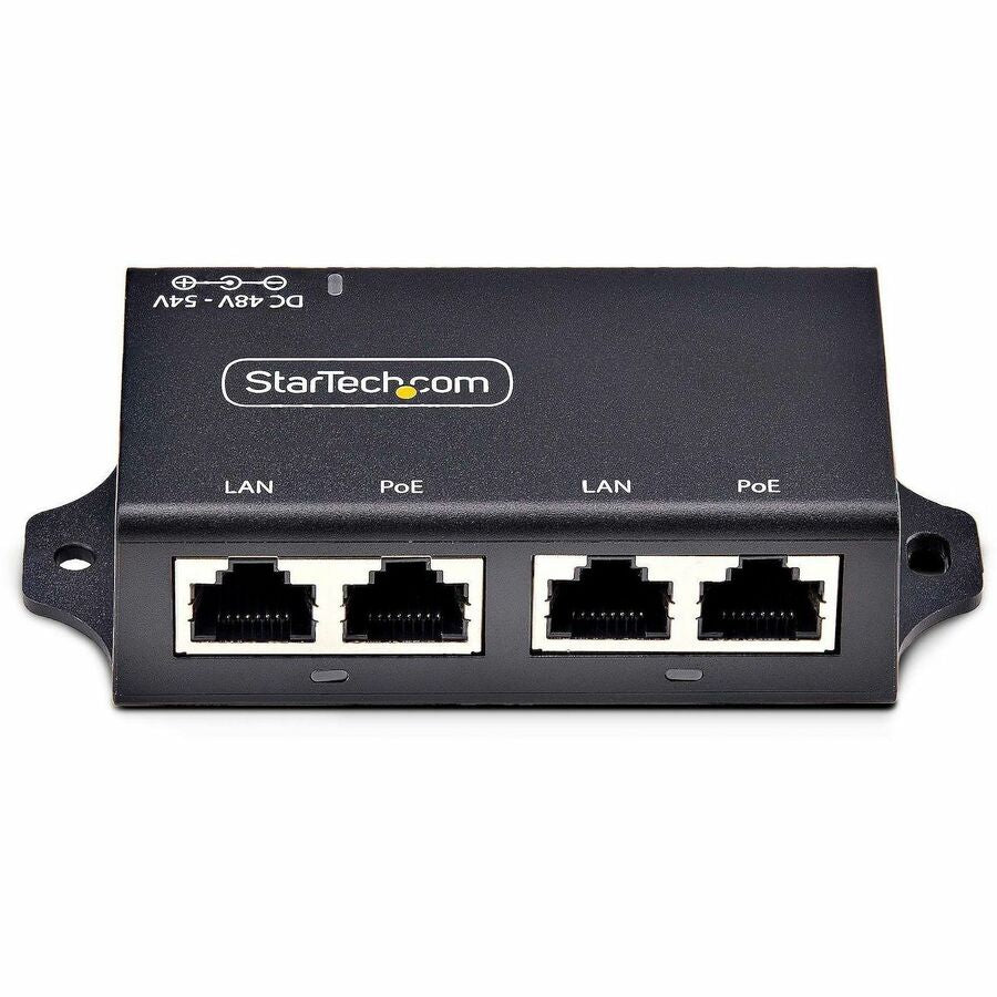 StarTech.com 2-Port PoE+ Injector, 10/100/1000Mbps, PoE/PoE+ (802.3af/802.3at), 30 Watt, 1Gbps Ethernet, Wall Mountable, Unmanaged