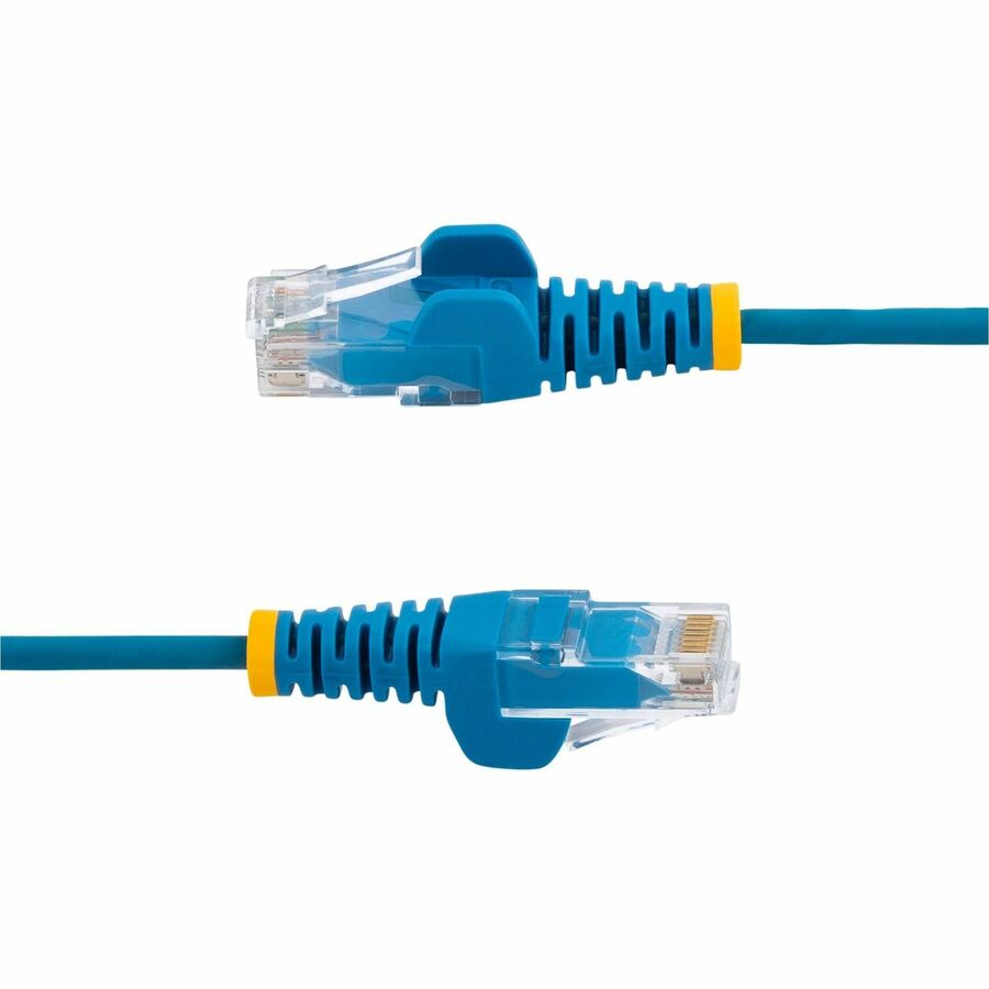 StarTech.com 25ft Blue Slim CAT6 Ethernet Cable, Slim Snagless RJ45, UTP, LSZH, 28AWG Bare Copper, Slim Network Patch Cord, Fluke Tested
