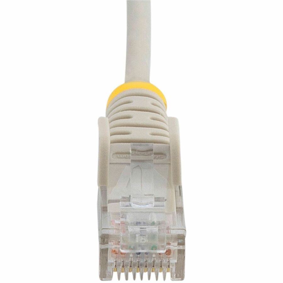 StarTech.com 25ft Gray Slim CAT6 Ethernet Cable, Slim Snagless RJ45, UTP, LSZH, 28AWG Bare Copper, Slim Network Patch Cord, Fluke Tested
