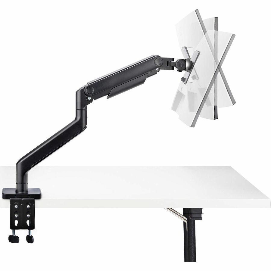 StarTech.com Monitor Desk Mount for up to 49in 32:9 Ultrawide Curved Screen, Mechanical Spring Arm, C-Clamp/Grommet, Max Weight 44lb/20kg