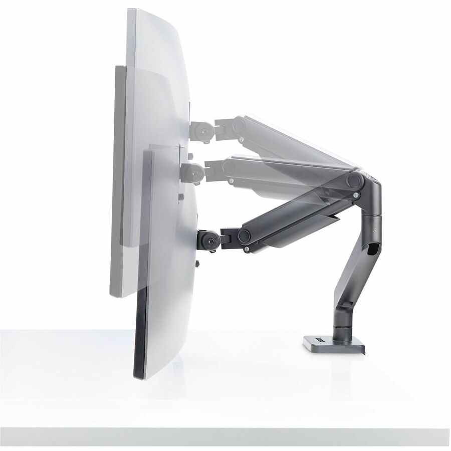 StarTech.com Monitor Desk Mount for up to 49in 32:9 Ultrawide Curved Screen, Mechanical Spring Arm, C-Clamp/Grommet, Max Weight 44lb/20kg