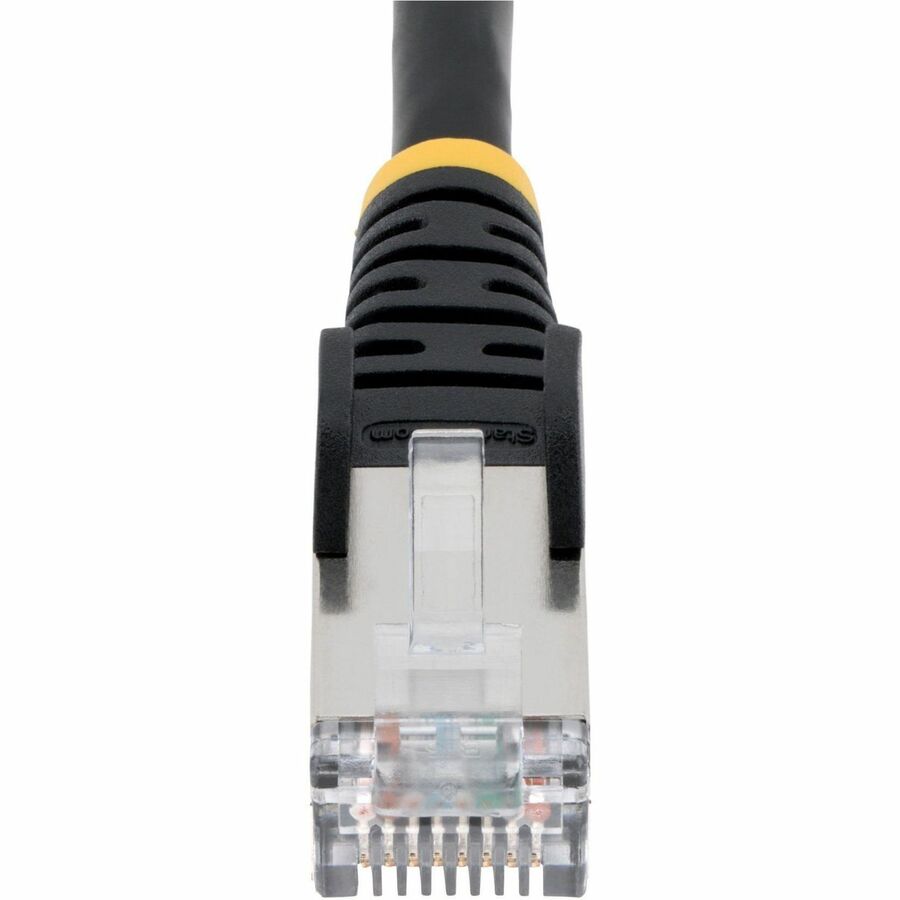 StarTech.com 50ft Black CAT6a Ethernet Cable, Snagless RJ45, 10G, 100W PoE, S/FTP, LSZH, 27AWG Pure Copper, 500MHz, Shielded Network Cord