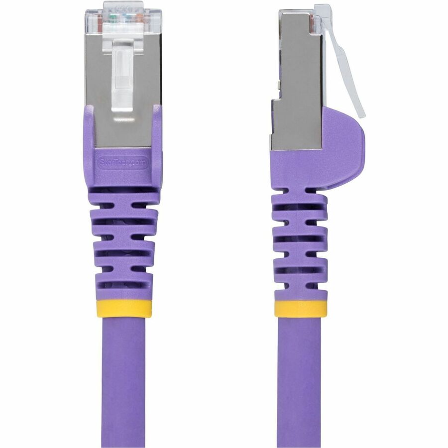 StarTech.com 10ft Purple CAT6a Ethernet Cable, Snagless RJ45, 10G, 100W PoE, S/FTP, LSZH, 27AWG Bare Copper, 500MHz, Shielded Network Cord