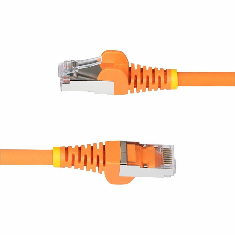 StarTech.com 1ft Orange CAT6a Ethernet Cable, Snagless RJ45, 10G, 100W PoE, S/FTP, LSZH, 27AWG Pure Copper, 500MHz, Shielded Network Cord
