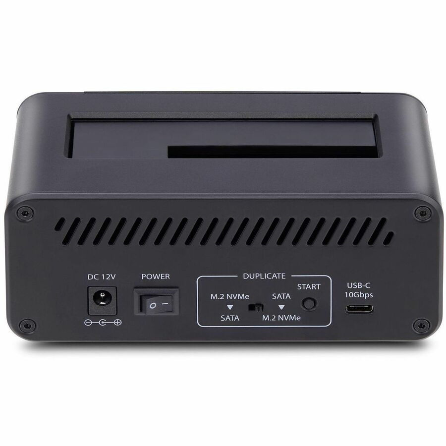 StarTech.com M.2 NVMe to 2.5/3.5" SATA Drive Duplicator, Dual Bay Standalone Cloner/Dock, Bidirectional NVMe to SATA/SATA to NVMe, TAA