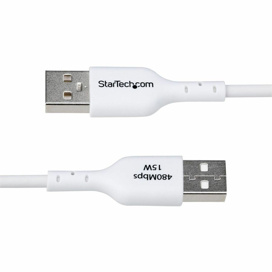 StarTech.com 3ft (91cm) USB-A to USB-C Charging Cable, Charge & Sync, 3A, USB 2.0, TPE Jacket - White USB Charging Cord