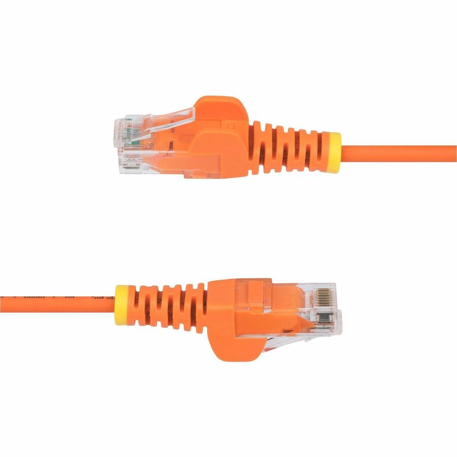 StarTech.com 15ft Orange Slim CAT6 Ethernet Cable, Slim Snagless RJ45, UTP, LSZH, 28AWG Bare Copper, Slim Network Patch Cord, Fluke Tested