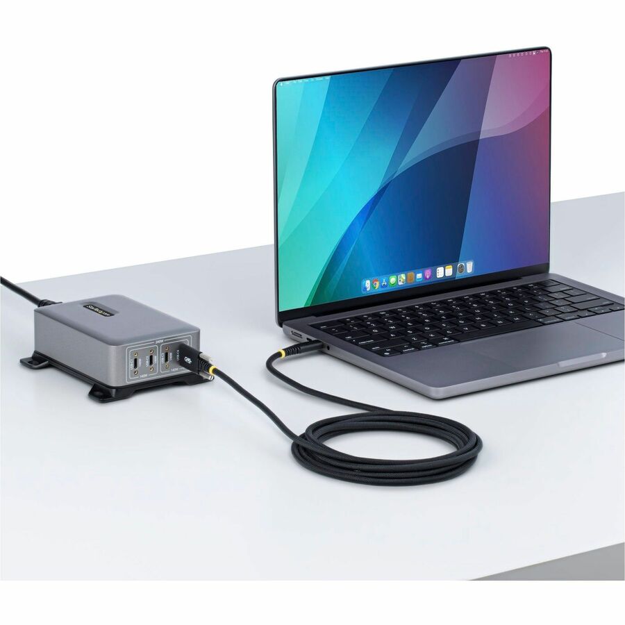 StarTech.com 6.6ft (2m) USB-C Charging Cable, Side Screw Locking, 240W (5A) PD EPR, Silicone Jacket w/Braid, Rugged USB 2.0 Cord, USB-IF