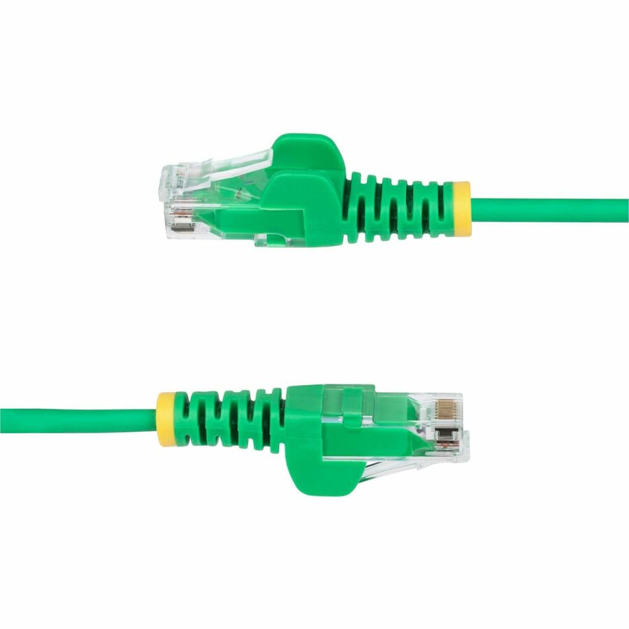 StarTech.com 2ft Green Slim CAT6 Ethernet Cable, Slim Snagless RJ45, UTP, LSZH, 28AWG Bare Copper, Slim Network Patch Cord, Fluke Tested