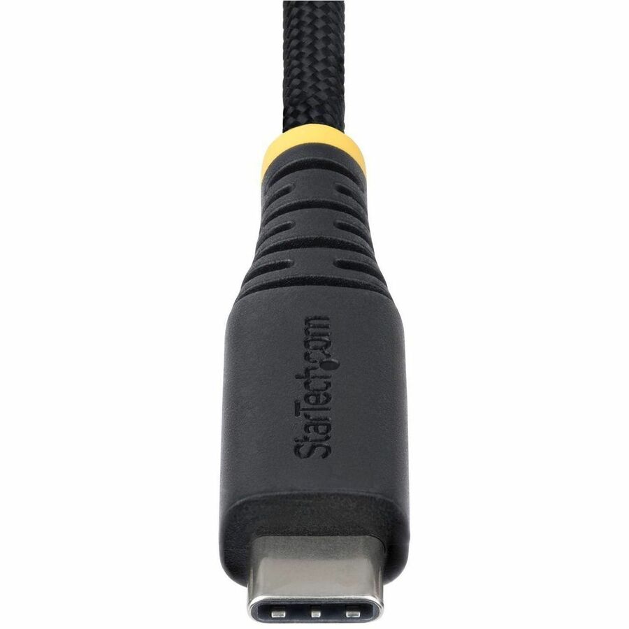 StarTech.com 3ft (91cm) USB-C Charging Cable, 240W PD EPR, Dual-Layer Silicone/Braided Jacket, Rugged USB 2.0 Laptop Charge Cord, USB-IF