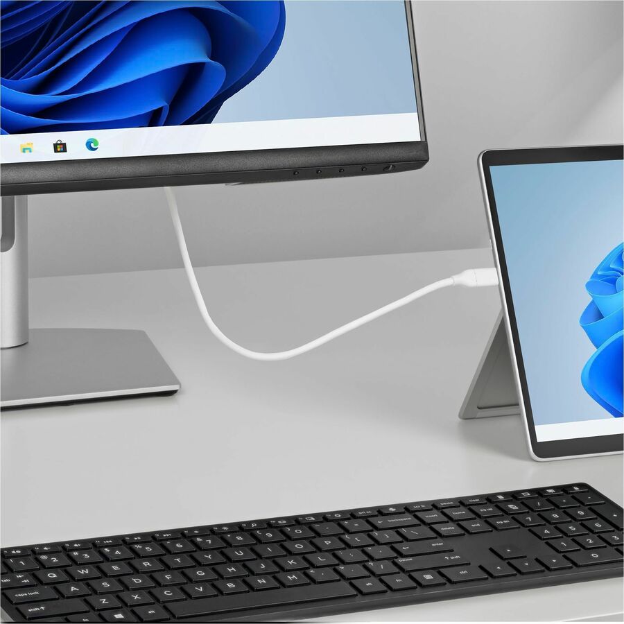 StarTech.com 6ft (2m) USB-C to DisplayPort 1.2 Cable, Bidirectional, 4K 60Hz White Video Adapter for Apple MacBook Pro / Air M1 M2 M3 M4