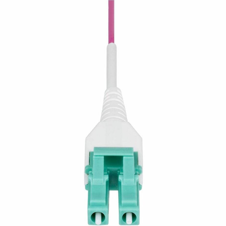 StarTech.com 5m (16ft) LC to LC (UPC) OM4 Multimode Fiber Optic Cable, Erika Violet, 50/125, 100G, Uniboot Fiber Jumper Cord, OFNR Riser