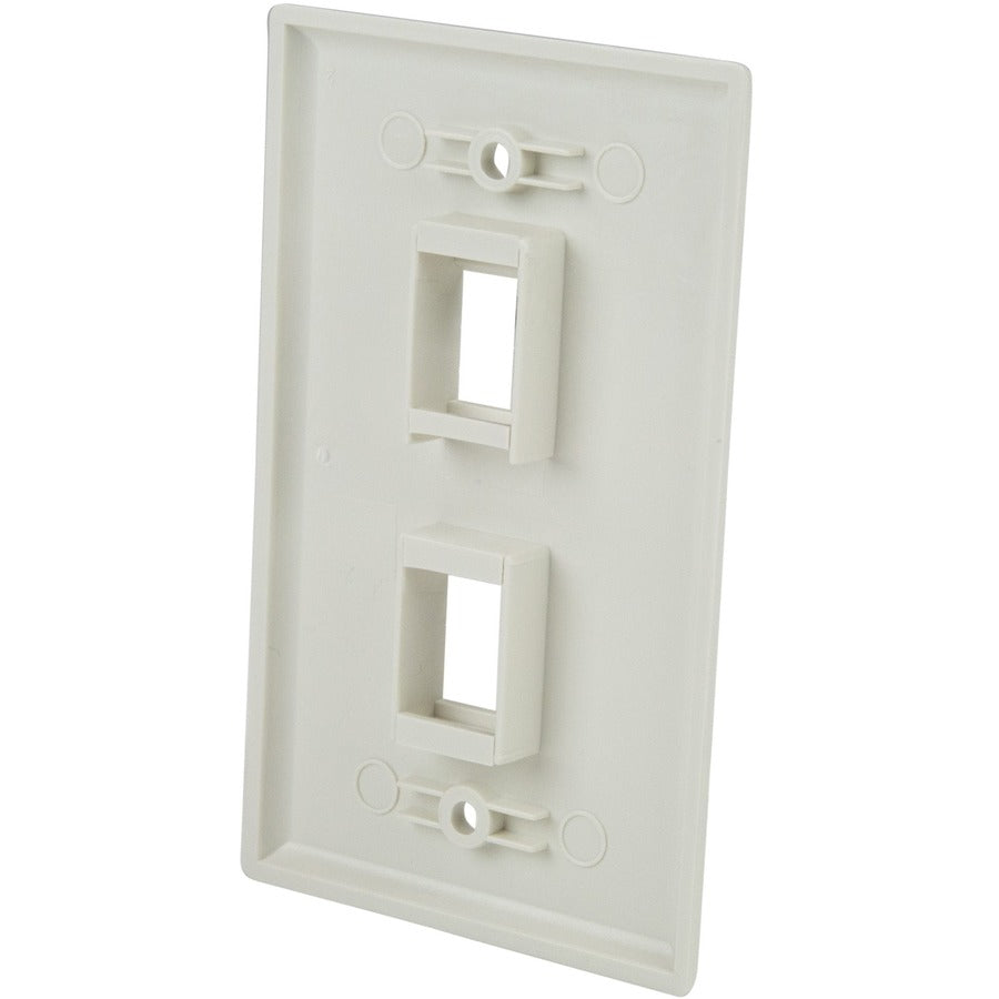 StarTech.com Plaque murale universelle RJ45 à double prise, blanche