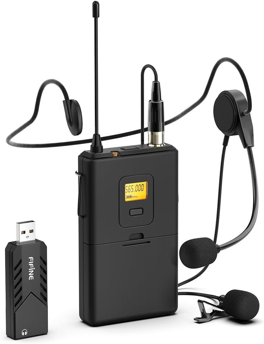 K031B Microphone Kit - FIFINE USB WIRELESS MICROPHONE