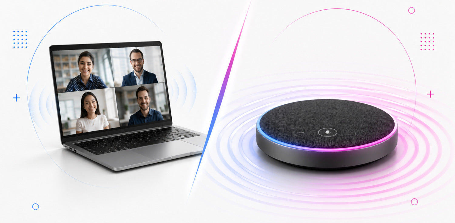 Do Speakerphones Outperform Built-in Laptop Audio in Meeting Clarity?