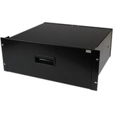 Tiroir de rangement coulissant noir 4U en acier pour racks et armoires de 48 cm (19 po) de StarTech.com