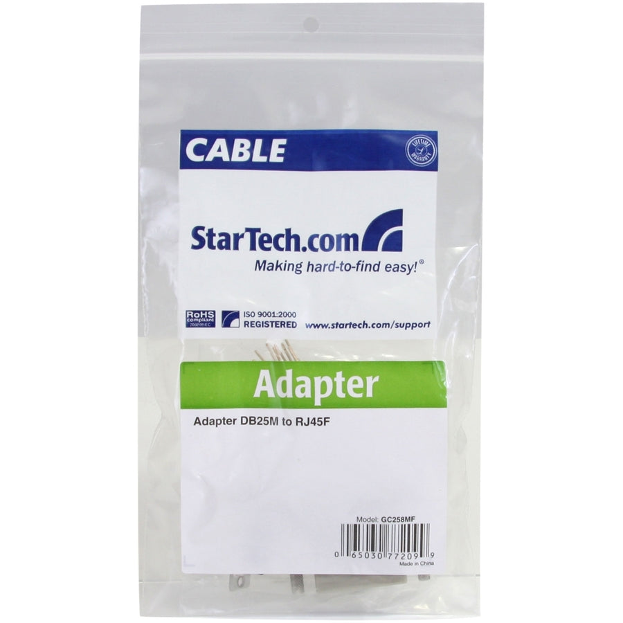 Adaptateur modulaire StarTech.com DB25 vers RJ45 - Adaptateur série - DB-25 (M) - RJ-45 (F)
