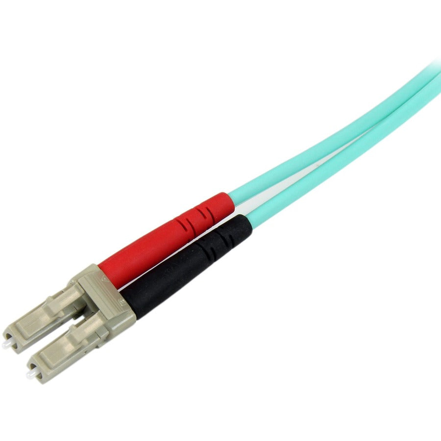 StarTech.com 10m (30ft) LC/UPC to SC/UPC OM3 Multimode Fiber Optic Cable, Full Duplex 50/125 Zipcord, 100G, LSZH Fiber Jumper Cord