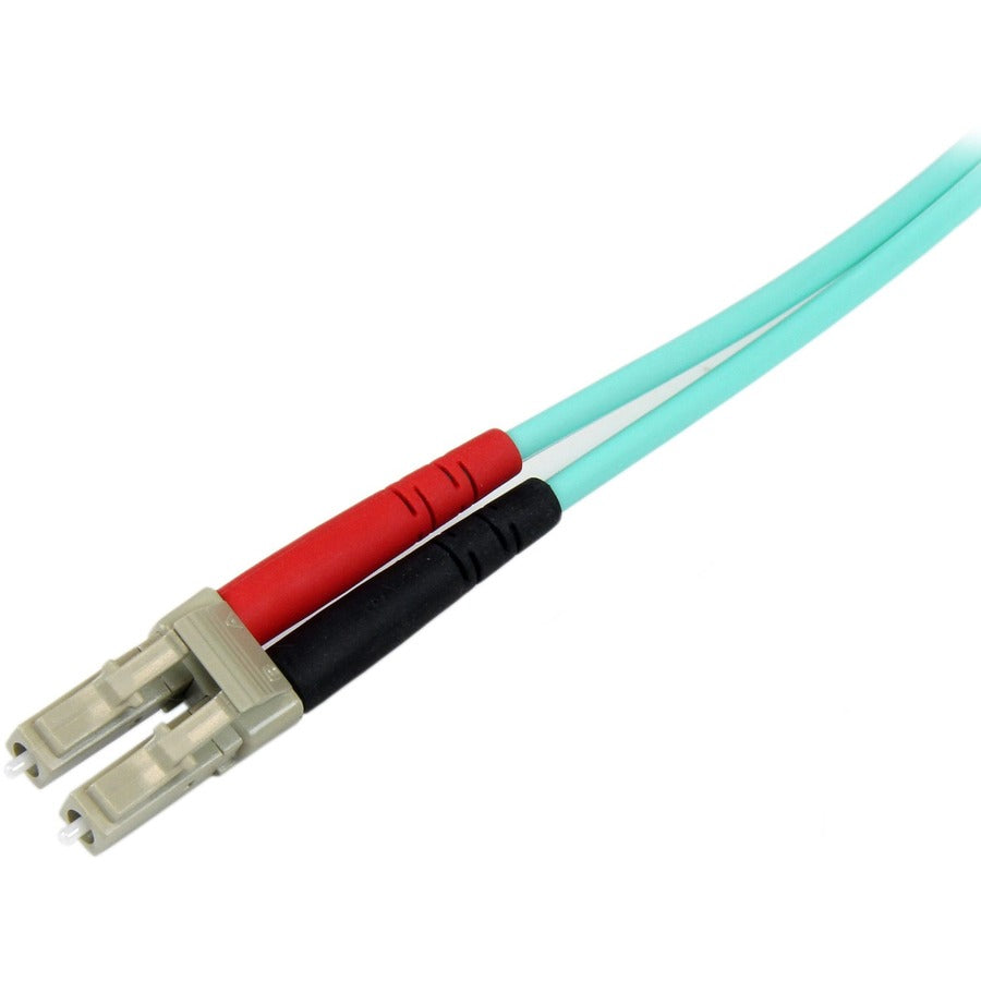 Câble fibre optique multimode StarTech.com 1 m (3 pi) LC/UPC vers SC/UPC OM3, duplex intégral 50/125 Zipcord, 100 G, cordon de raccordement fibre LSZH