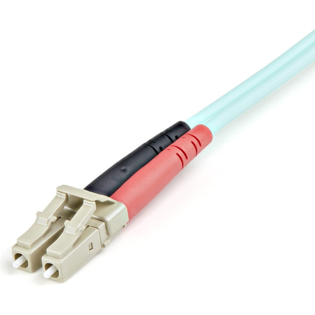StarTech.com 1m (3ft) LC/UPC to LC/UPC OM3 Multimode Fiber Optic Cable, Full Duplex 50/125µm Zipcord, 100G, LSZH Fiber Jumper Cord