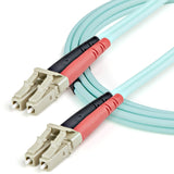 StarTech.com 1m (3ft) LC/UPC to LC/UPC OM3 Multimode Fiber Optic Cable, Full Duplex 50/125µm Zipcord, 100G, LSZH Fiber Jumper Cord
