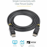 StarTech.com 15ft (5m) DisplayPort 1.2 Cable, 4K x 2K UHD VESA Certified DisplayPort Cable, DP Cable/Cord for Monitor, w/ Latches