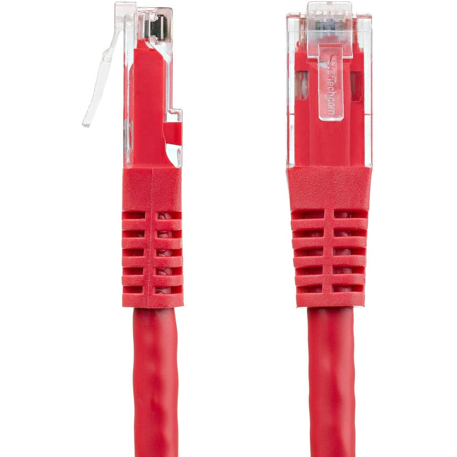 Câble Ethernet CAT6 StarTech.com de 90 cm (3 pi) - Gigabit moulé rouge - 100 W PoE UTP 650 MHz - Cordon de raccordement catégorie 6 certifié UL/TIA