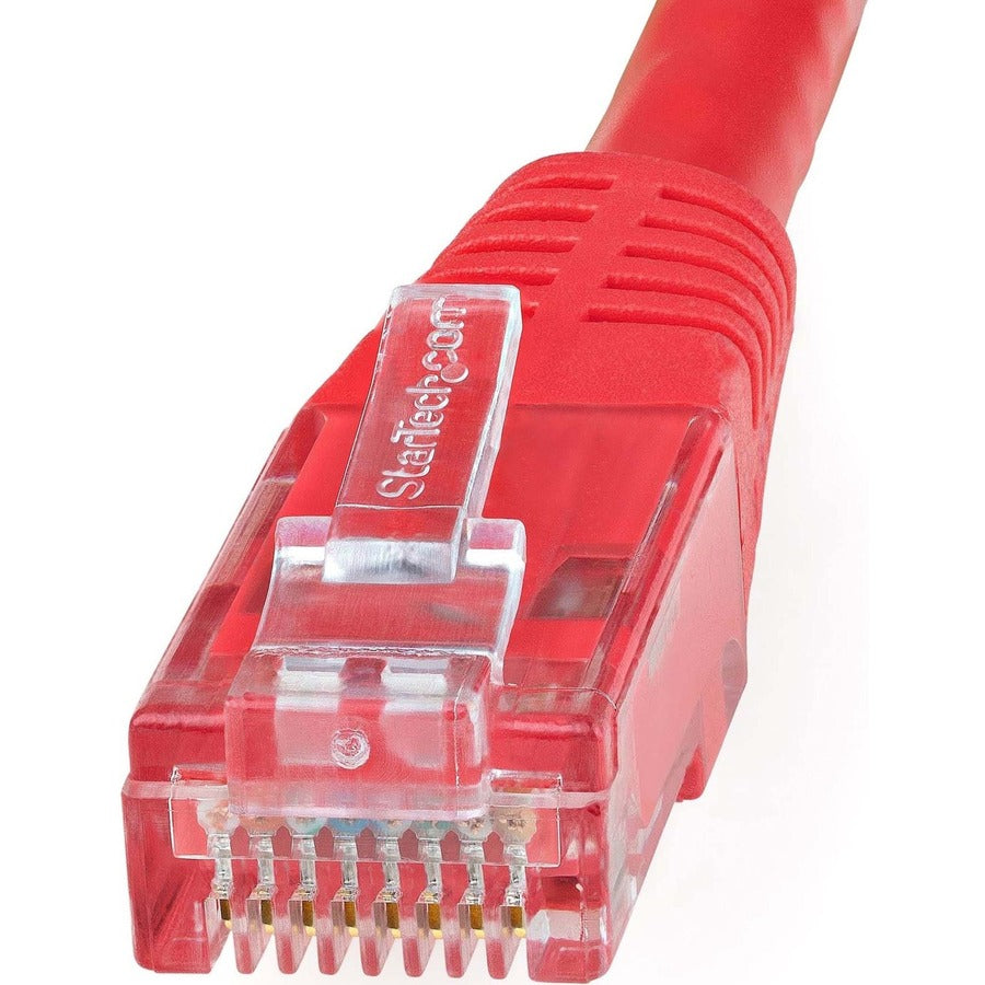 Câble Ethernet CAT6 StarTech.com de 90 cm (3 pi) - Gigabit moulé rouge - 100 W PoE UTP 650 MHz - Cordon de raccordement catégorie 6 certifié UL/TIA