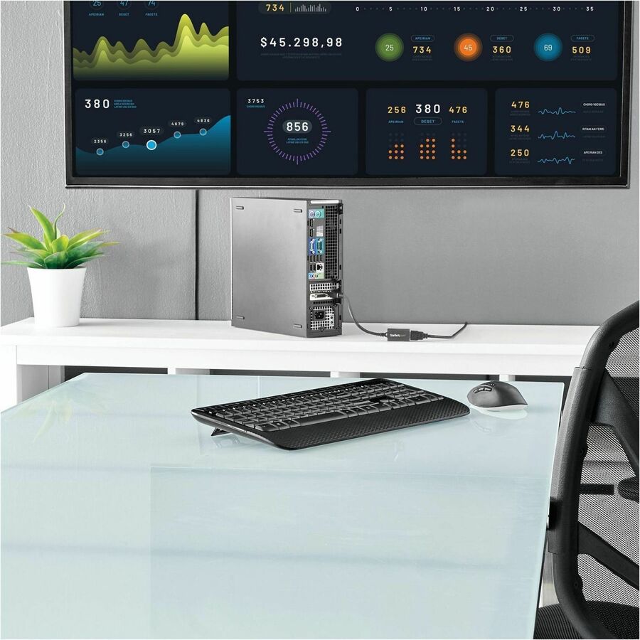 StarTech.com DisplayPort to VGA Adapter, Active DP to VGA Converter, 1080p Video DP to VGA Monitor Dongle, Latching DP Connector, Durable
