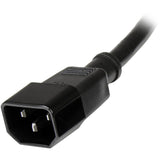 StarTech.com 1ft (0.3m) Power Extension Cord, C14 to C13, 10A 125V, 18AWG, Computer Power Cord Extension, Power Supply Extension Cable
