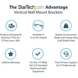 Support mural vertical en acier StarTech.com 1U 48 cm pour rack d'équipement