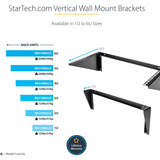 Support mural vertical en acier StarTech.com 1U 48 cm pour rack d'équipement