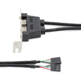 Adaptateur StarTech.com pour plaque d'emplacement à 2 ports USB A femelle à profil bas