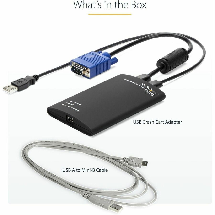 StarTech.com KVM Console to USB 2.0 Portable Laptop Crash Cart Adapter - Notebook Netbook Crash cart adapter - Compact - KVM to USB Notebook Portable KVM Console