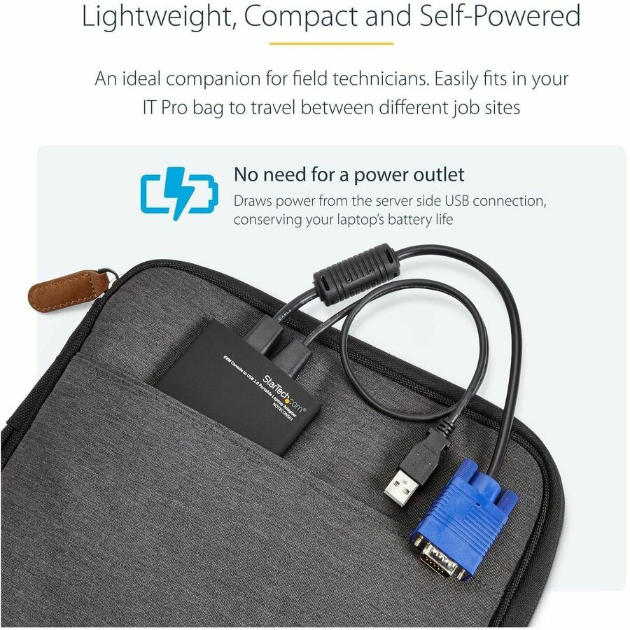 StarTech.com KVM Console to USB 2.0 Portable Laptop Crash Cart Adapter - Notebook Netbook Crash cart adapter - Compact - KVM to USB Notebook Portable KVM Console